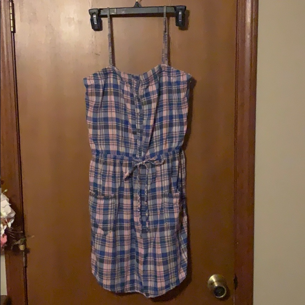 Summer dress pink and blue